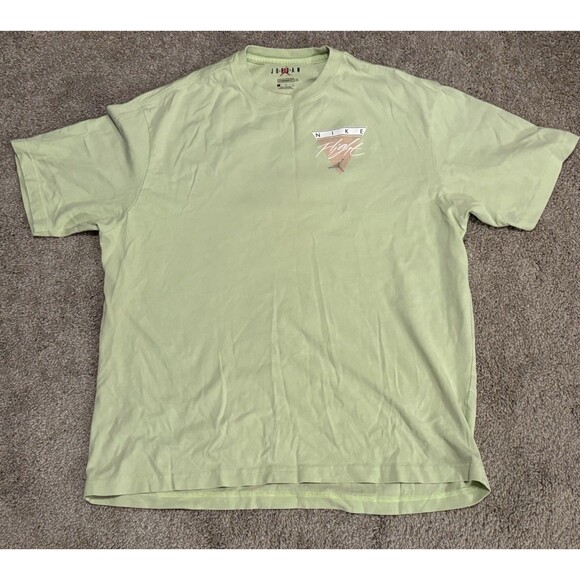 Jordan Flight Essential Green Graphic Tee Shirt Nike Air Jordan Size Large - Picture 1 of 6